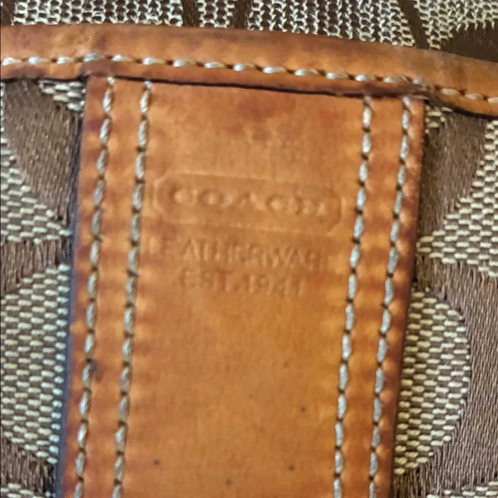 Coach Signature Brown Messenger Bag